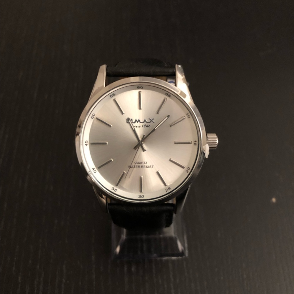 Omax Men Watch Stainless Quartz Vintage Gray Color Brand New For Men’s